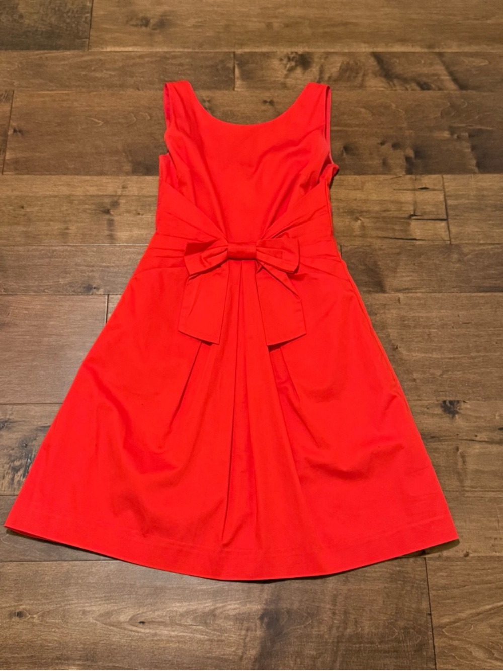 kate spade Cherry Red Sleeveless Bow-Front Midi Dress